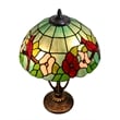 Pemberly Row 2-Light Resin & Art Glass Table Lamp in Antique Bronze/Green