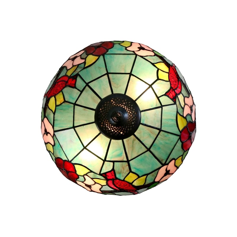 Pemberly Row 2-Light Resin & Art Glass Table Lamp in Antique Bronze/Green