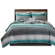 Pemberly Row 8-Piece Quilt Set with Cotton Bed Sheets in Aqua