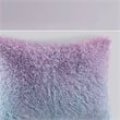 Pemberly Row Contemporary Shaggy Faux Fur Comforter Set in Purple