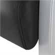 Pemberly Row Waiting Room Guest Chair with Arms in Black Vinyl