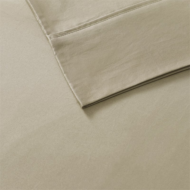 Pemberly Row 6-piece Cotton and Polyester Fabric Sheet Set in Brown