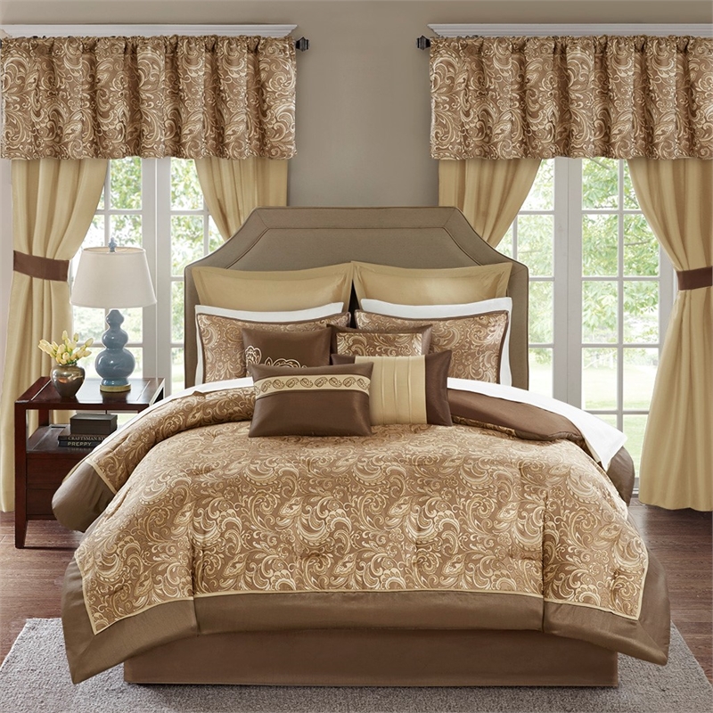 Pemberley Row Polyester Brown Bedroom Set