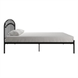 Pemberly Row Contemporary Queen Metal Platform Bed Frame in Black