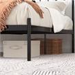 Pemberly Row Contemporary Queen Metal Platform Bed Frame in Black