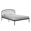 Pemberly Row Contemporary Queen Metal Platform Bed Frame in Black