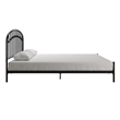 Pemberly Row Contemporary Queen Metal Platform Bed Frame in Black