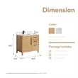 Pemberly Row Single Bath Vanity - Washed Ash Gray w/ White Grain Composite Stone
