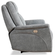 Pemberly Row Fabric Power Zero Gravity Recliner in Hudson Gray