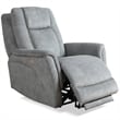 Pemberly Row Fabric Power Zero Gravity Recliner in Hudson Gray