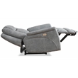 Pemberly Row Fabric Power Zero Gravity Recliner in Hudson Gray