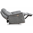 Pemberly Row Fabric Power Zero Gravity Recliner in Hudson Gray