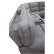 Pemberly Row Modern Faux Leather Power Reclining Sectional in Gray