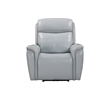Pemberly Row Contemporary Leather Seamist Gray Power Recliner