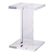 Pemberly Row Contemporary Set of 2 Clear Plastic Acrylic Side Table