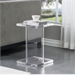 Pemberly Row Contemporary Set of 2 Clear Plastic Acrylic Side Table