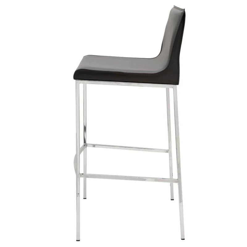 Pemberly Row Contemporary Counter Stool in Black Finish (Set of 4)