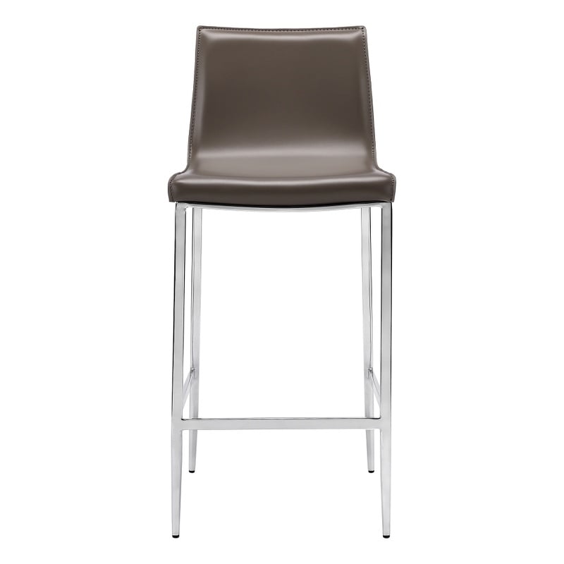 Pemberly Row Contemporary Counter Stool in Gray Finish (Set of 4)