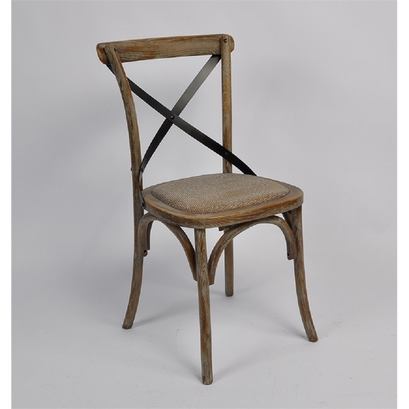 Pemberly Row Contemporary Black Cross Back Side Dining Chair (Set of 4)