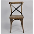 Pemberly Row Contemporary Black Cross Back Side Dining Chair (Set of 4)