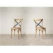 Pemberly Row Contemporary Black Cross Back Side Dining Chair (Set of 4)