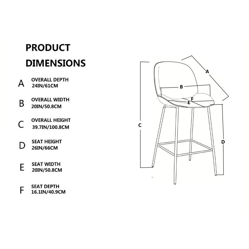 Pemberly Row Contemporary Velvet 26-inch Bar Stool in Gray and Gold (Set of 4)