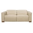 Pemberly Row Set of 4 - 2 Reclining Lounge Chairs and Sofa and Handwoven Pouf
