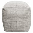 Pemberly Row Set of 4 - 2 Reclining Lounge Chairs and Sofa and Handwoven Pouf
