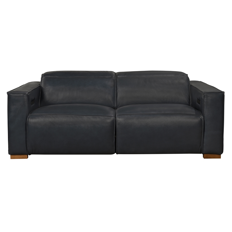 Pemberly Row Set of 4 - 2 Reclining Lounge Chairs and Sofa and Handwoven Pouf