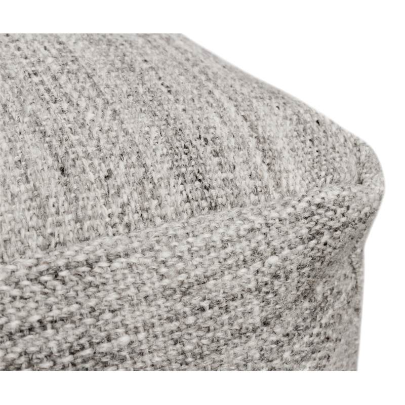 Pemberly Row Set of 4 - 2 Reclining Lounge Chairs and Sofa and Handwoven Pouf