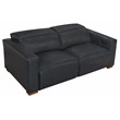Pemberly Row Set of 4 - 2 Reclining Lounge Chairs and Sofa and Handwoven Pouf