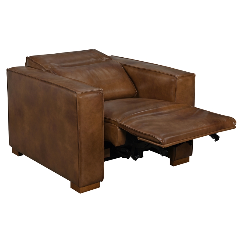 Pemberly Row Set of 4 - 2 Reclining Lounge Chairs and Sofa and Handwoven Pouf