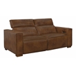 Pemberly Row Set of 4 - 2 Reclining Lounge Chairs and Sofa and Handwoven Pouf