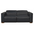 Pemberly Row Set of 5 - 2 Reclining Lounge Chairs and Sofa and 2 Handwoven Poufs