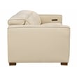 Pemberly Row Set of 3 - Leather 2 Reclining Lounge Chairs and Sofa in Beige