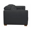 Pemberly Row Set of 3 - Leather 2 Reclining Lounge Chairs and Sofa in Blue