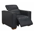Pemberly Row Set of 3 - Leather 2 Reclining Lounge Chairs and Sofa in Blue
