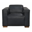 Pemberly Row Set of 3 - Leather 2 Reclining Lounge Chairs and Sofa in Blue