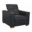 Pemberly Row Set of 3 - Leather 2 Reclining Lounge Chairs and Sofa in Blue