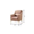 Pemberly Row Set of 3 Sofa Sets - 2 Velvet Fabric Chairs and Sofa in Copper