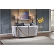 Pemberly Row Set of 3 - 2 Velvet Fabric Upholstered Loveseats and Chair in Gray