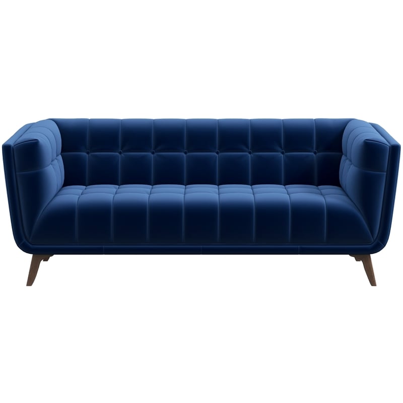 Pemberly Row Set of 3 Sofa Sets - 2 Upholstered Lounge Chairs and Velvet Sofa