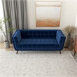 Pemberly Row Set of 3 Sofa Sets - 2 Upholstered Lounge Chairs and Velvet Sofa
