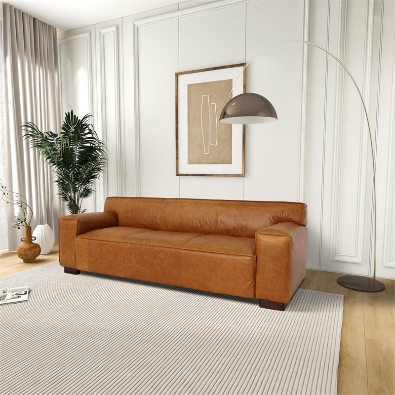 Pemberly Row Set of 3 Sofa Sets - 2 Accent Armchairs and Leather Tight Back Sofa
