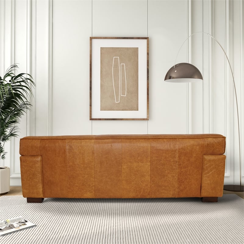 Pemberly Row Set of 3 Sofa Sets - 2 Accent Armchairs and Leather Tight Back Sofa