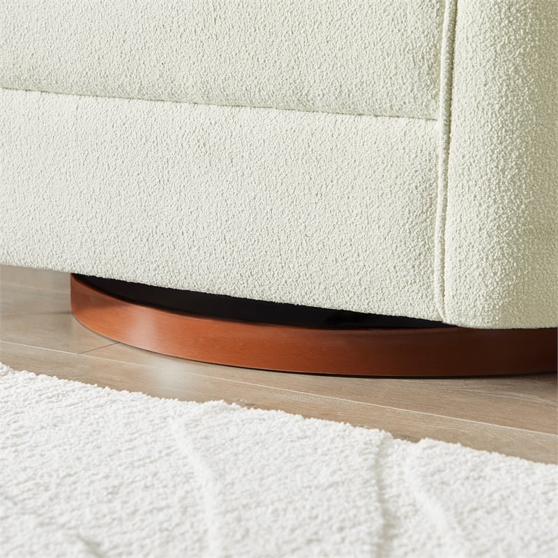 Pemberly Row Set of 3 - 2 Round Back Swivel Chairs and Corner Sectional Couch