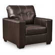 Pemberly Row Set of 3 Contemporary Leather Sofa Sets in Brown