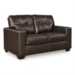 Pemberly Row Set of 3 Contemporary Leather Sofa Sets in Brown
