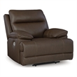 Pemberly Row Set of 3 Contemporary Leather Sofa Sets in Brown