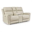 Pemberly Row Set of 3 Contemporary Leather Sofa Sets in Beige